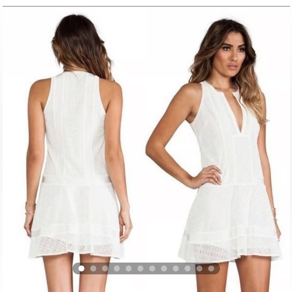 Twelfth Street By Cynthia Vincent Sleeveless Inset Dress Cream Colored Sz S